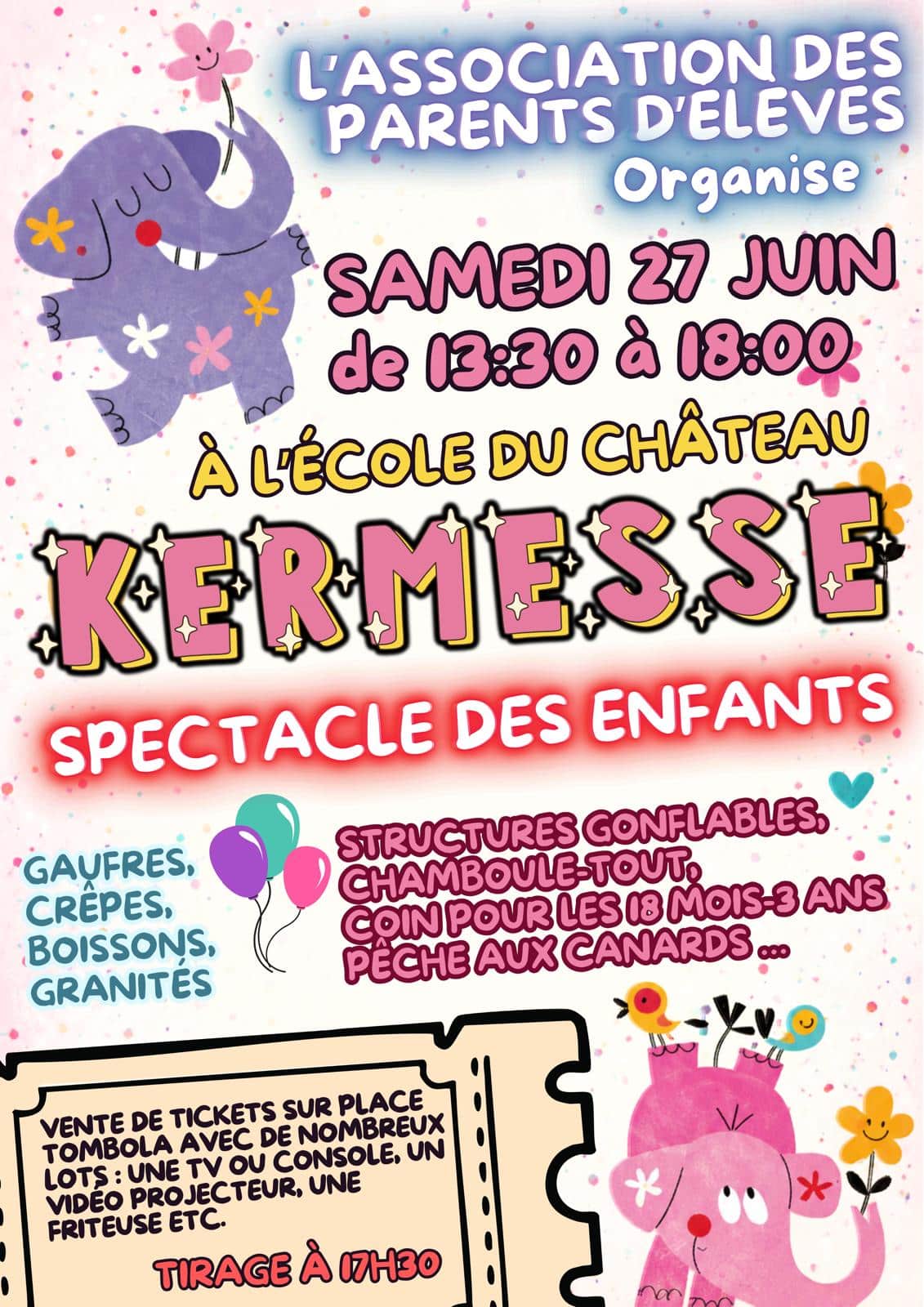Affiche kermesse 27 06 2026